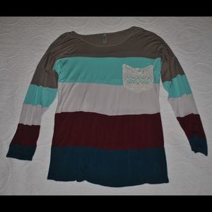 Stripe pocket shirt